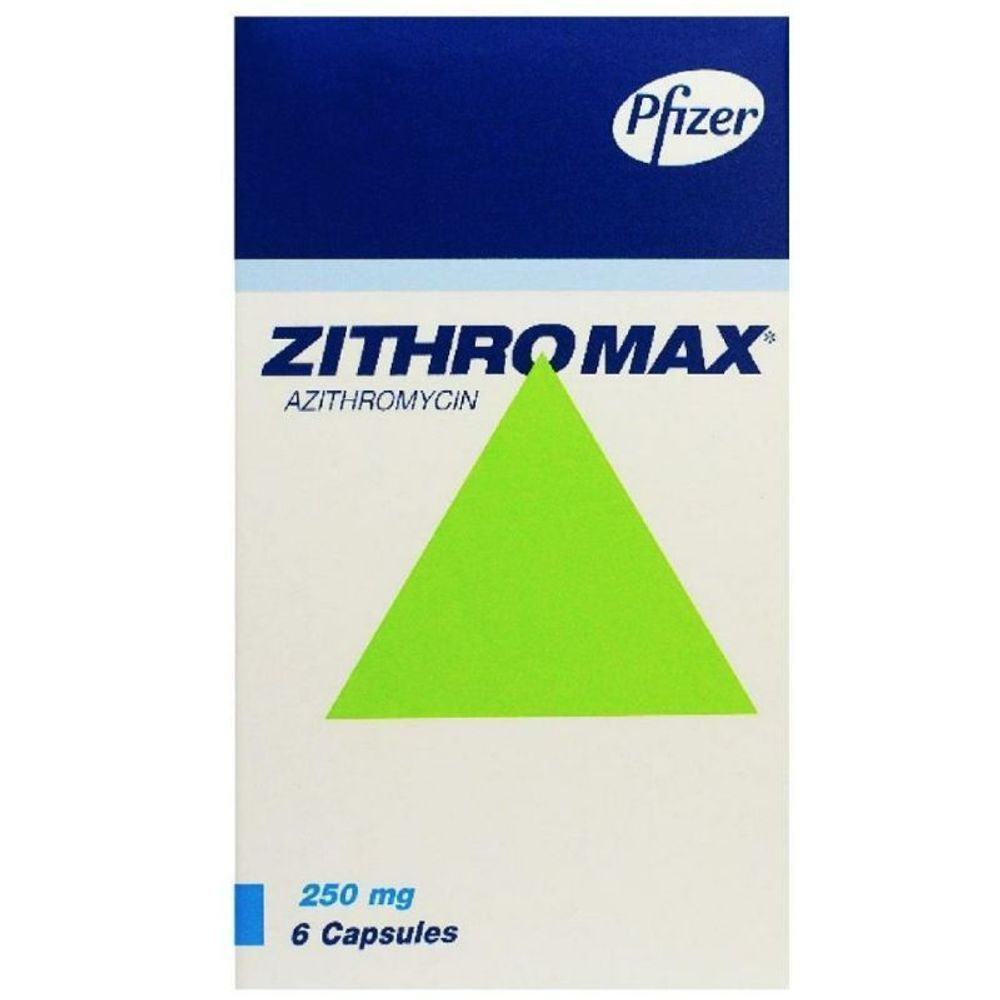ZITHROMAX 250MG CAPSULE 6'S