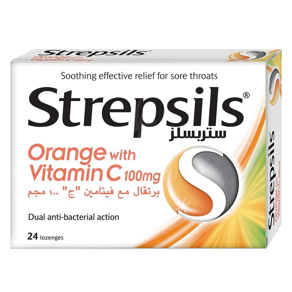 STREPSILS ORANGE VIT.C 100MGLOZ 1X24S#RH201