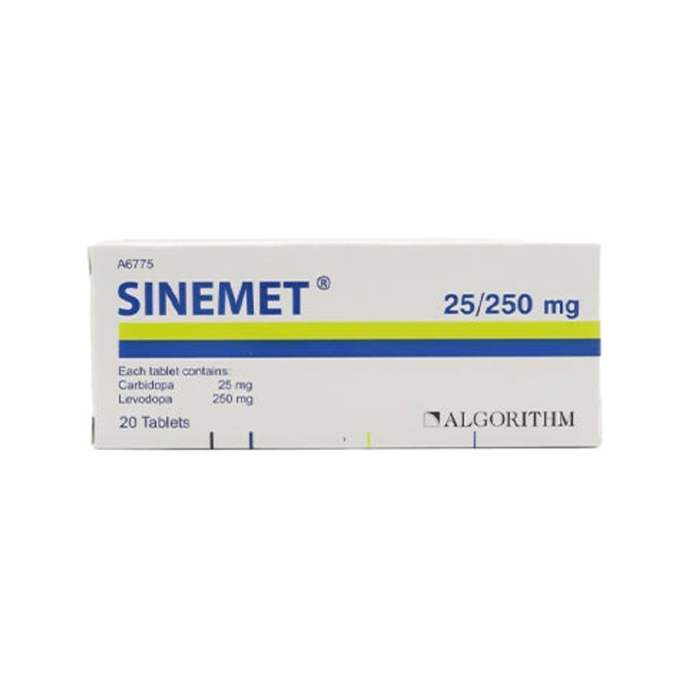 SINEMET 25/250MG TABLETS 20'S