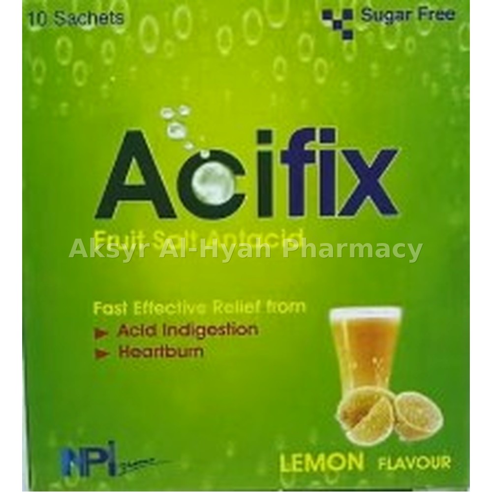 ACIFIX LEMON ANTACID SACHETS 5G X 10'S