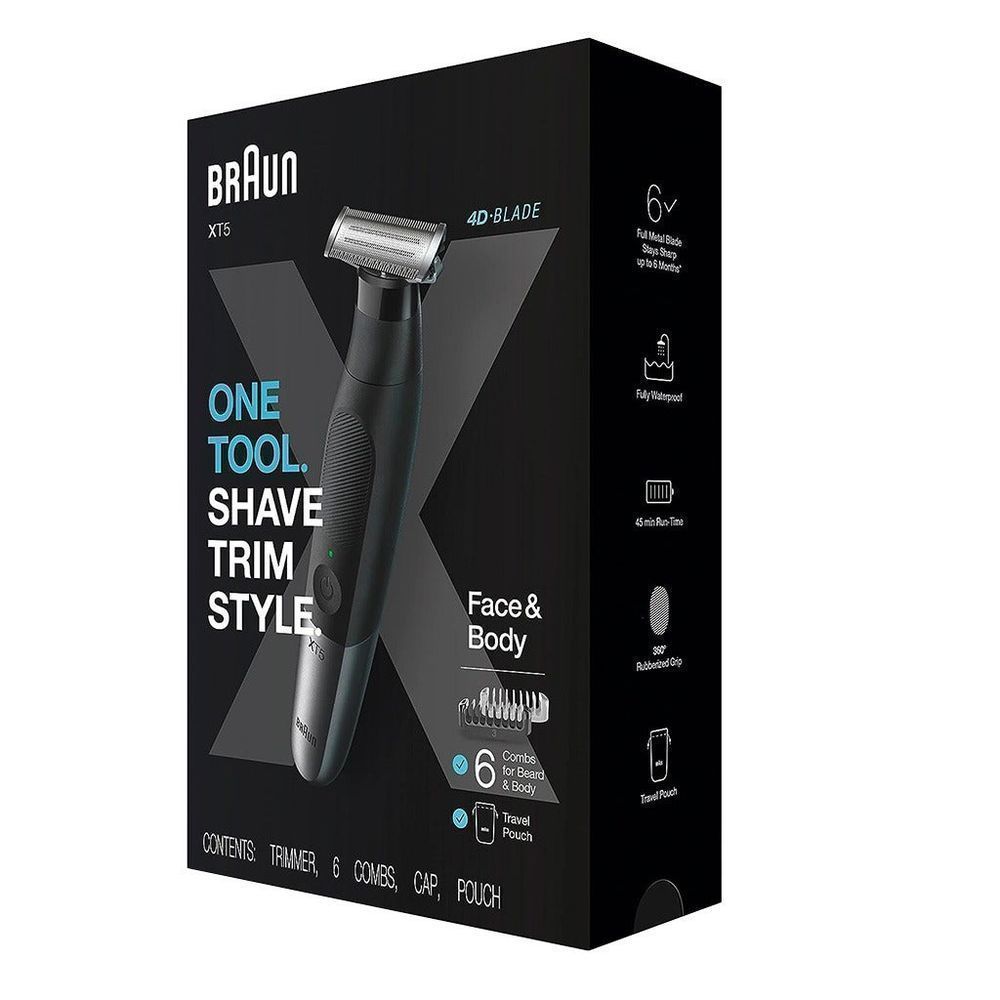 BRAUN XT5200 FACE & BODY TRIMMER/SHAVER