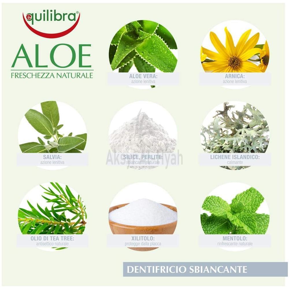 EQUILIBRA ALOE GEL WHITENING TOOTHPASTE 75ML 3
