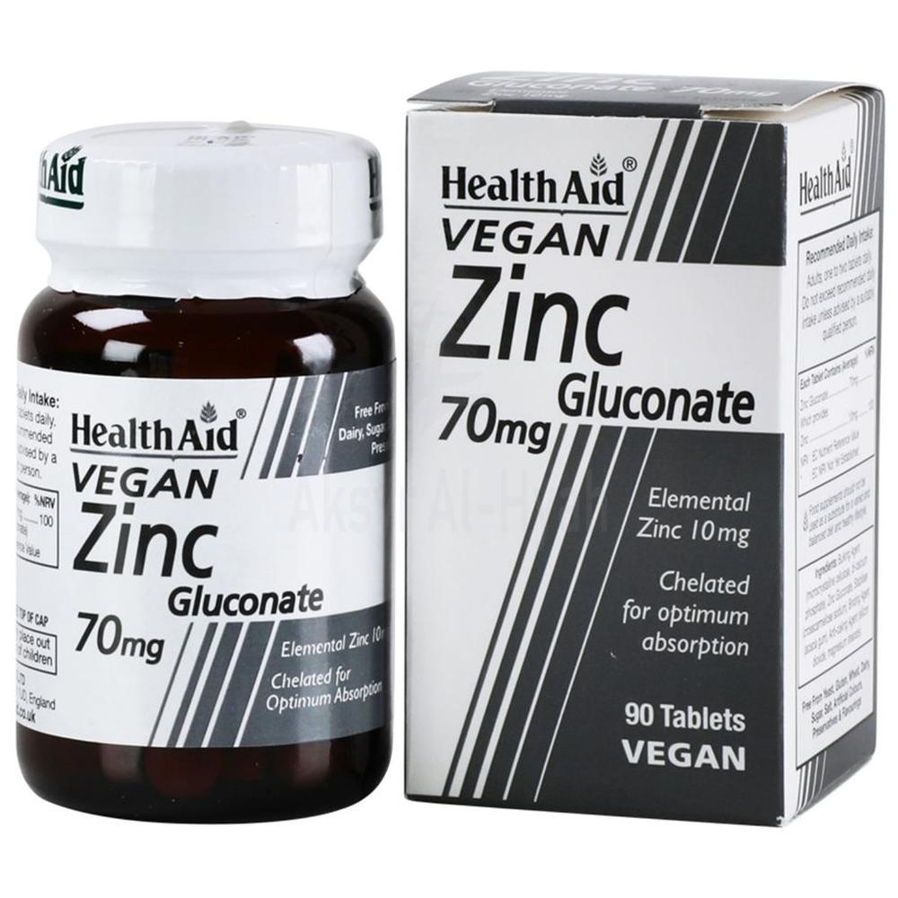 H/AID ZINC GLUCONATE 70 MG TAB 90S