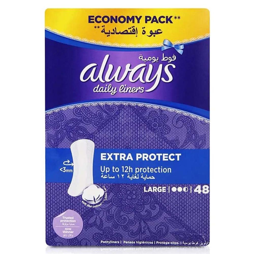 ALWAYS DAILY LINER LARGE BREATHABLE 48'S