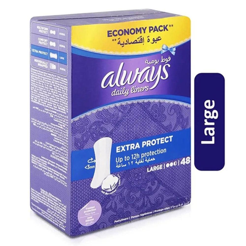 ALWAYS DAILY LINER LARGE BREATHABLE 48'S