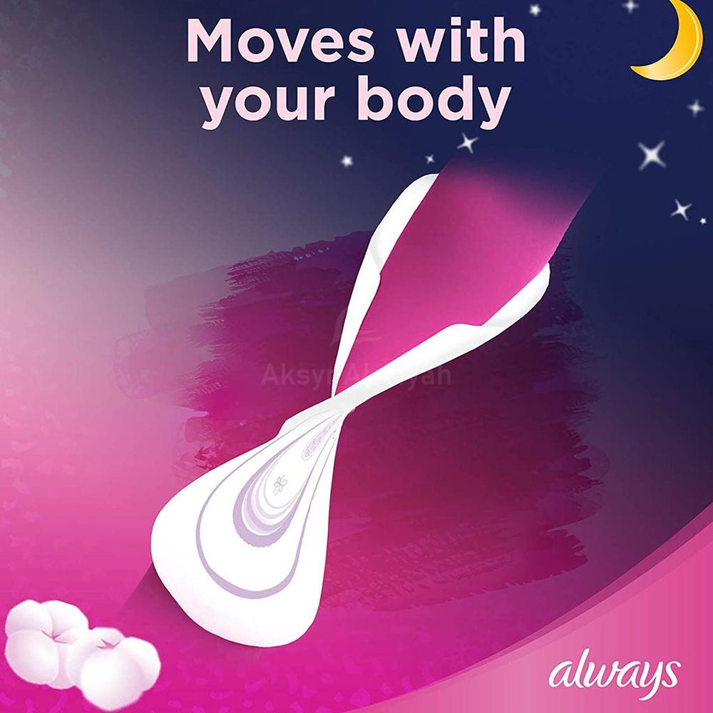 ALWAYS COTTONY SOFT ULTRA THIN NIGHT PADS 7'S (PA056)(PINK) 2