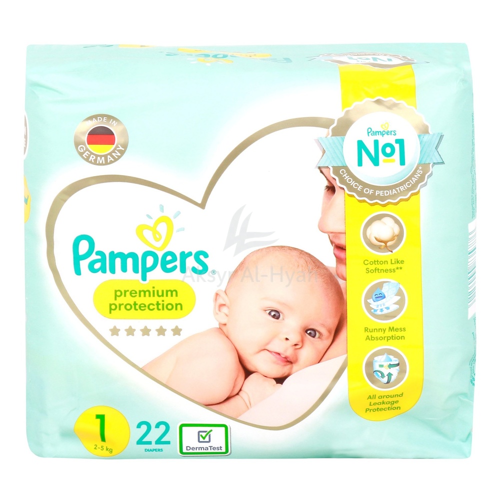 PAMPERS 1 PREMIUM CARE DIAPERS 2-5KG  22'S #8300