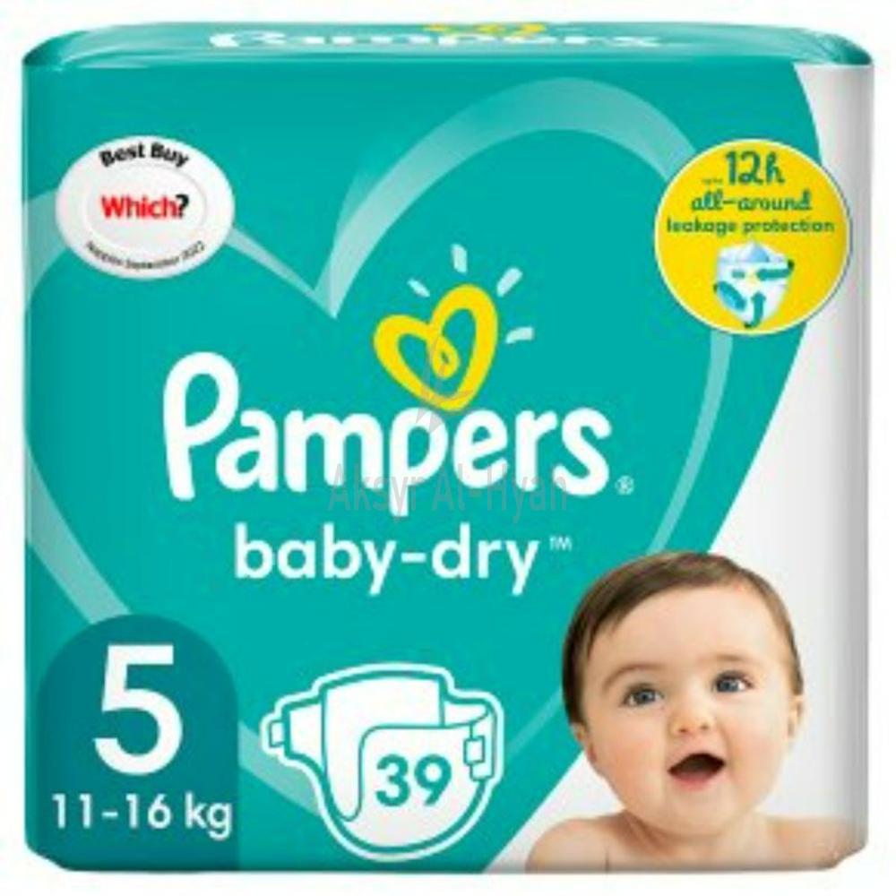 PAMPERS 5 BABY-DRY DIAPERS 11-23KG 39'S (PS223)