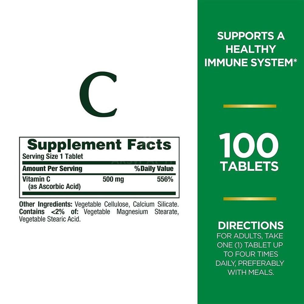 NAT.BOUNTY VITA. C 500MG TABLET 100'S 2
