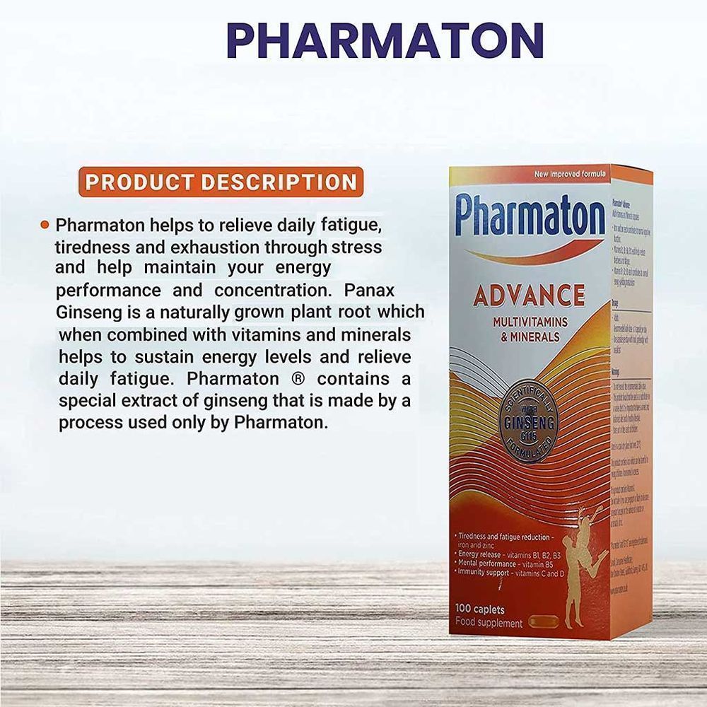 PHARMATON VITALITY TAB 100'S 9