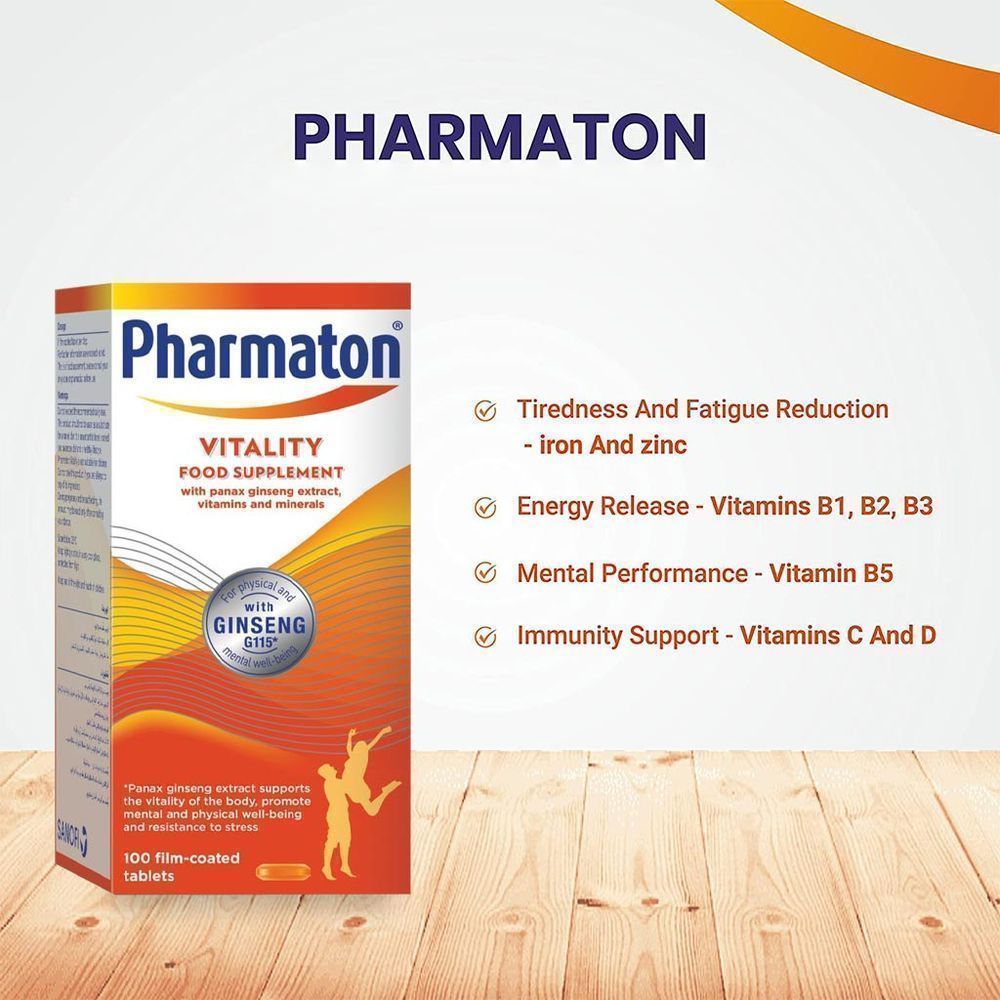 PHARMATON VITALITY TAB 100'S 2