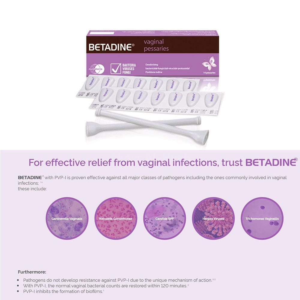 BETADINE VAGINAL PESSARY 14'S 5