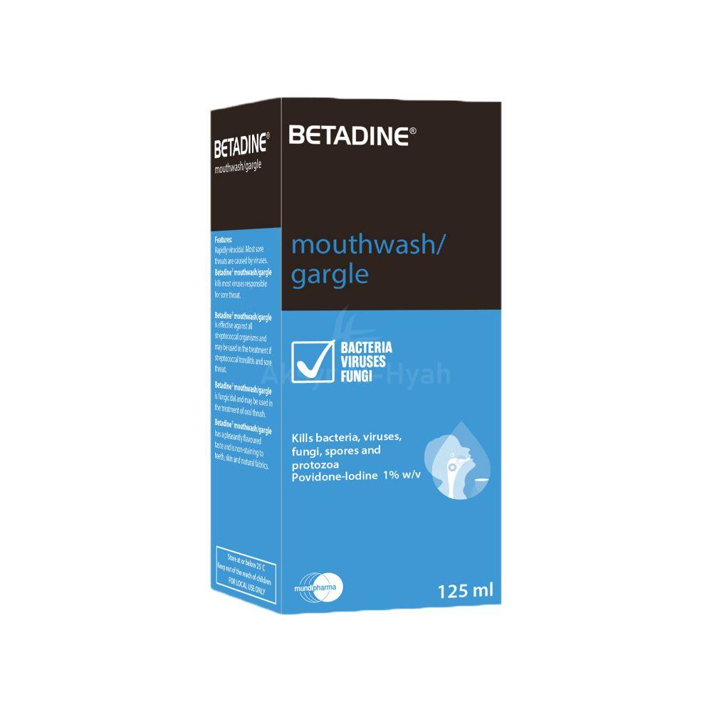 BETADINE MOUTH WASH 125ML 1