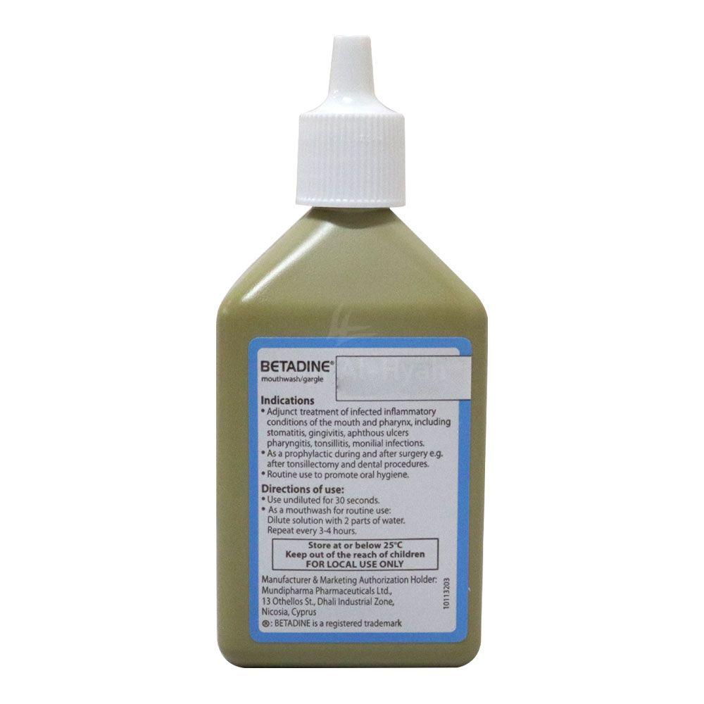 BETADINE MOUTH WASH 125ML 6