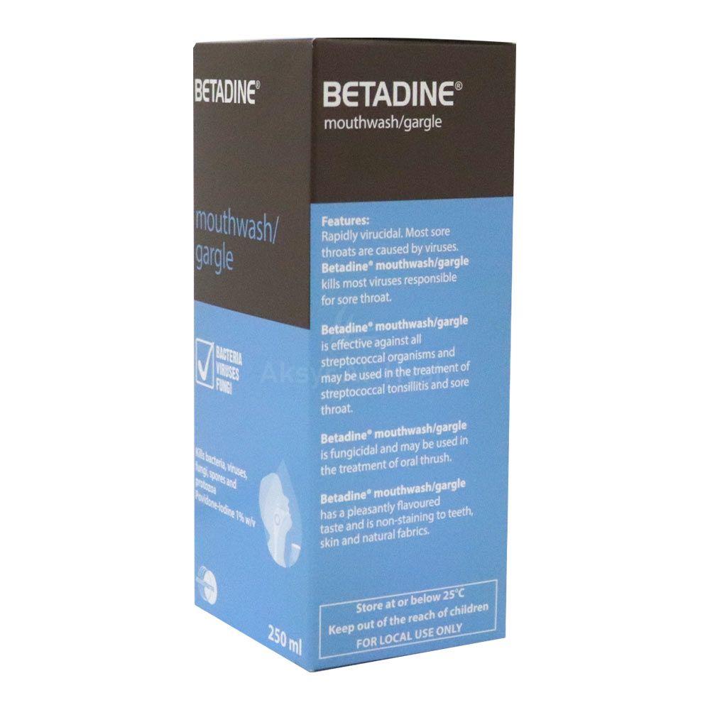 BETADINE MOUTH WASH 250ML 5