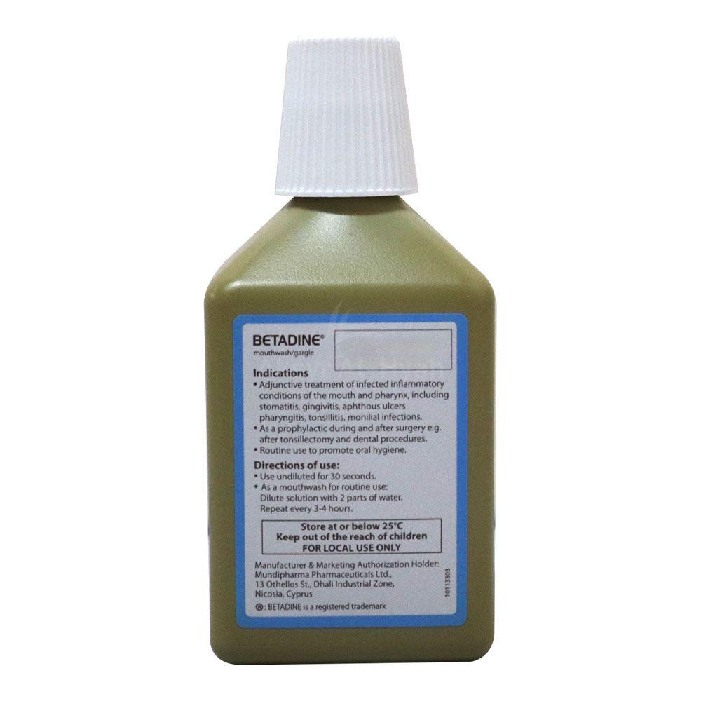 BETADINE MOUTH WASH 250ML 6