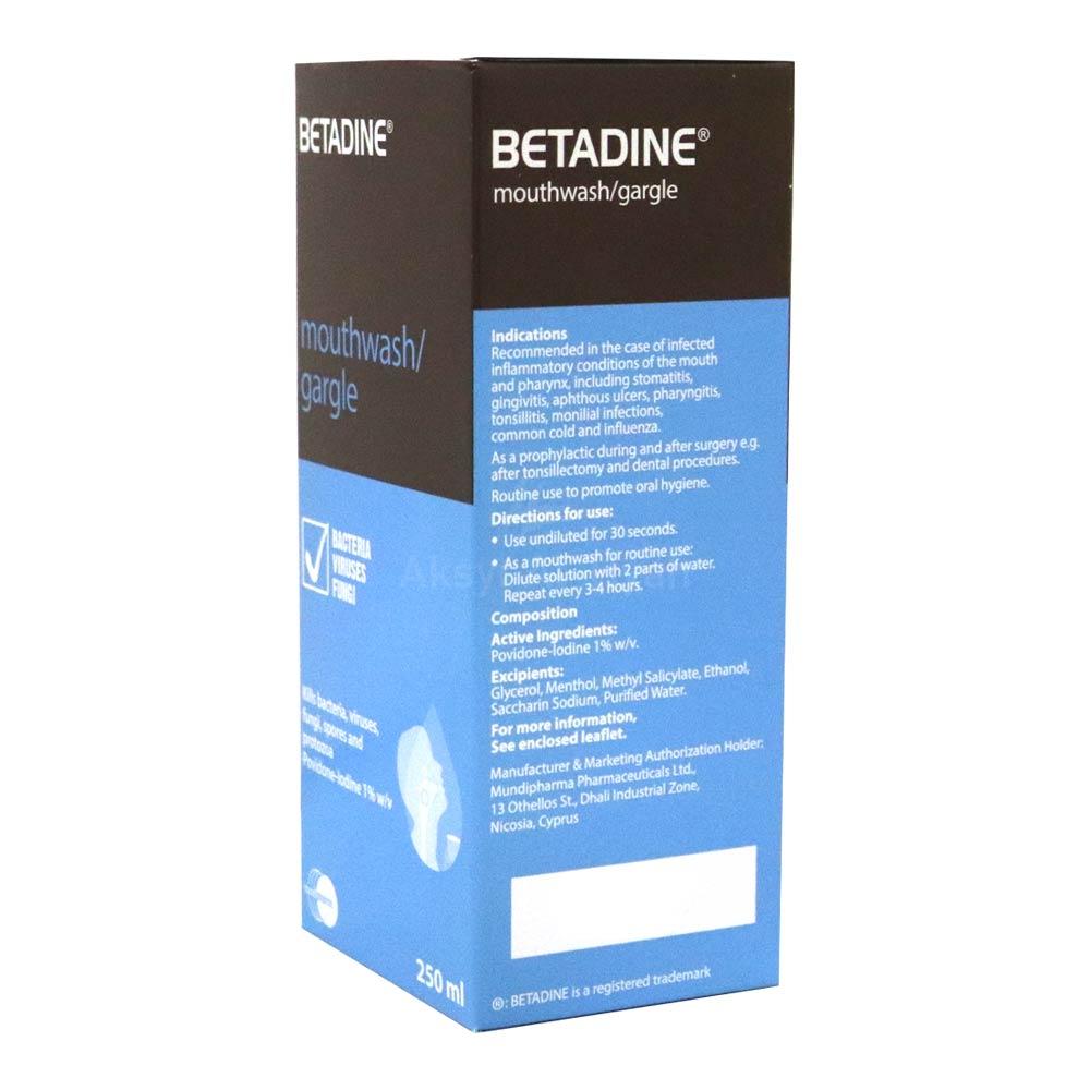 BETADINE MOUTH WASH 250ML 8