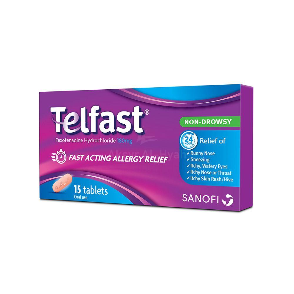 TELFAST 180MG TABLETS 15'S