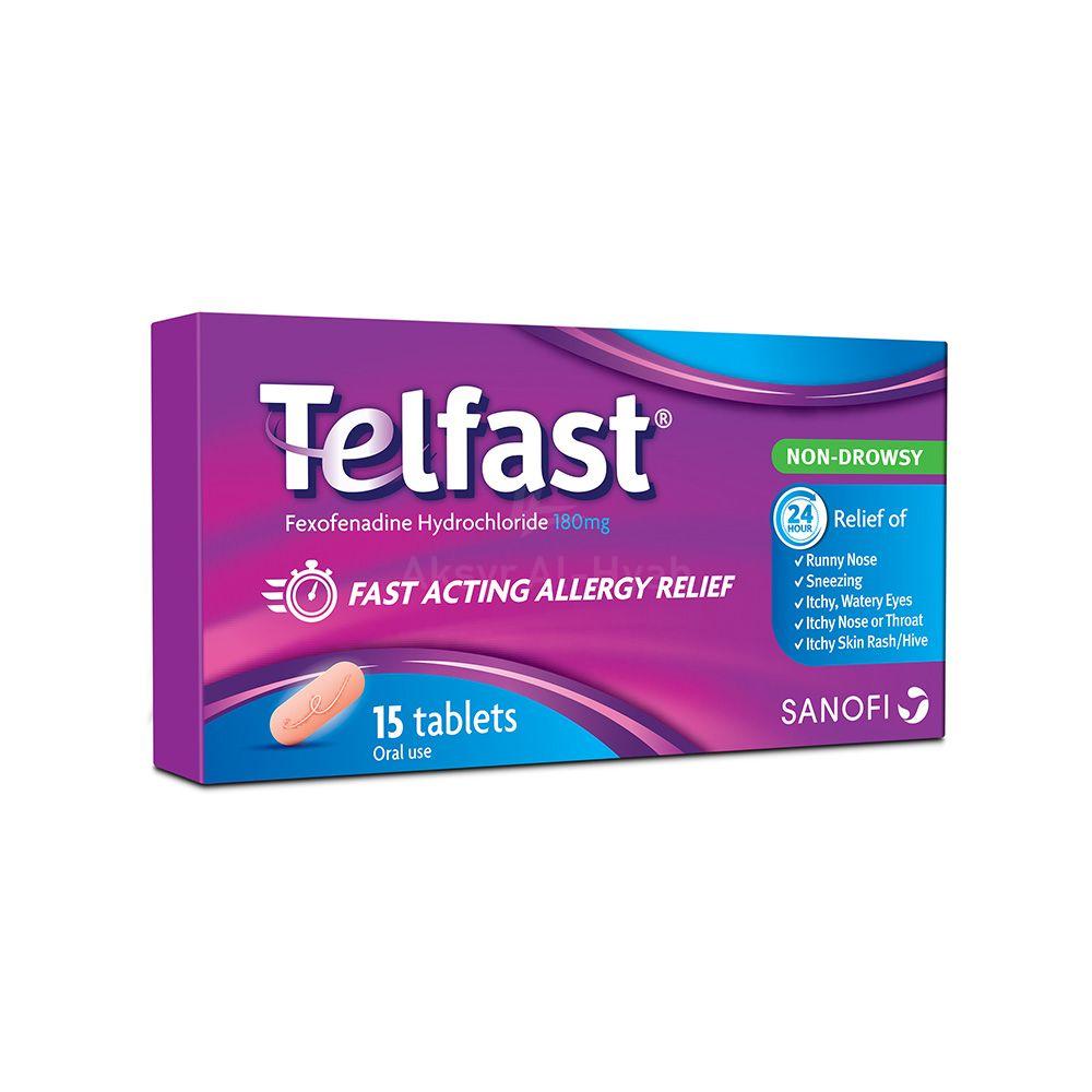 TELFAST 180MG TABLETS 15'S