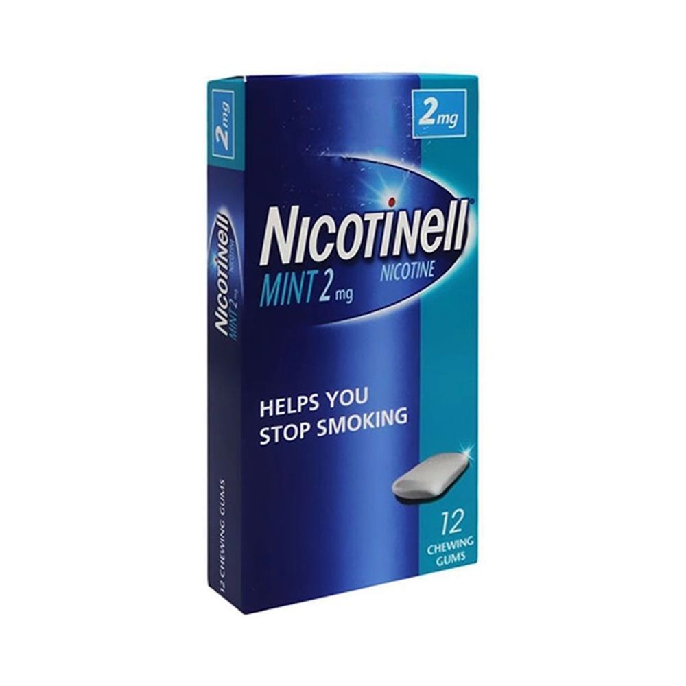 NICOTINELL GUMS 2MG (MINT) 12'S