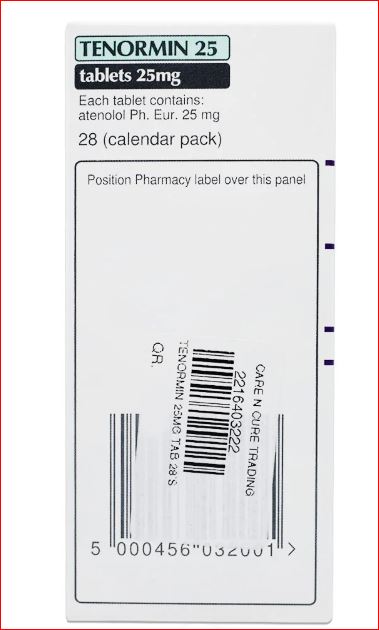 TENORMIN 25MG TABLET 28'S 1
