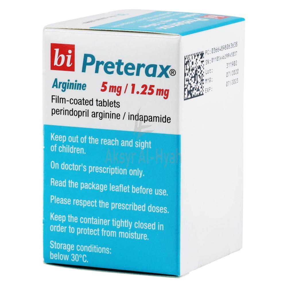BIPRETERAX ARGININE 5 MG/1.25 MG TAB 30'S