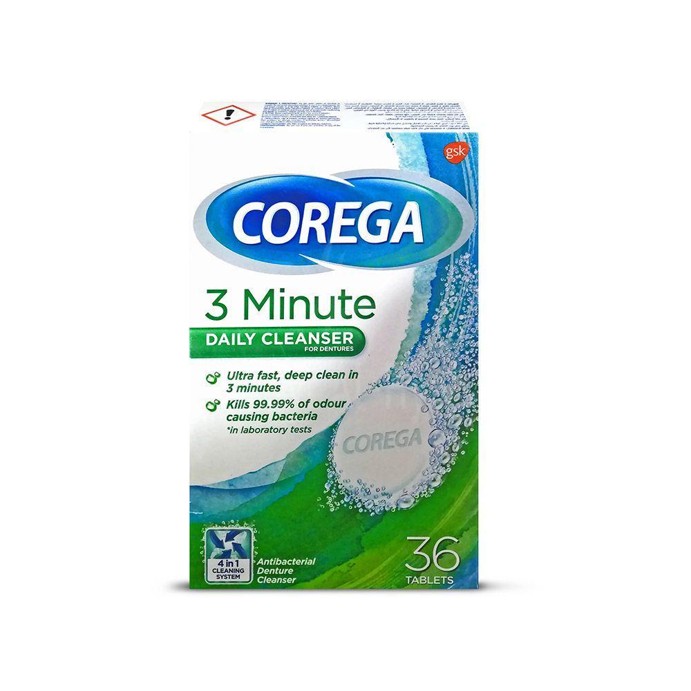 COREGA 3 MIN.DAILY FULL DENTURES TAB 36'S 5