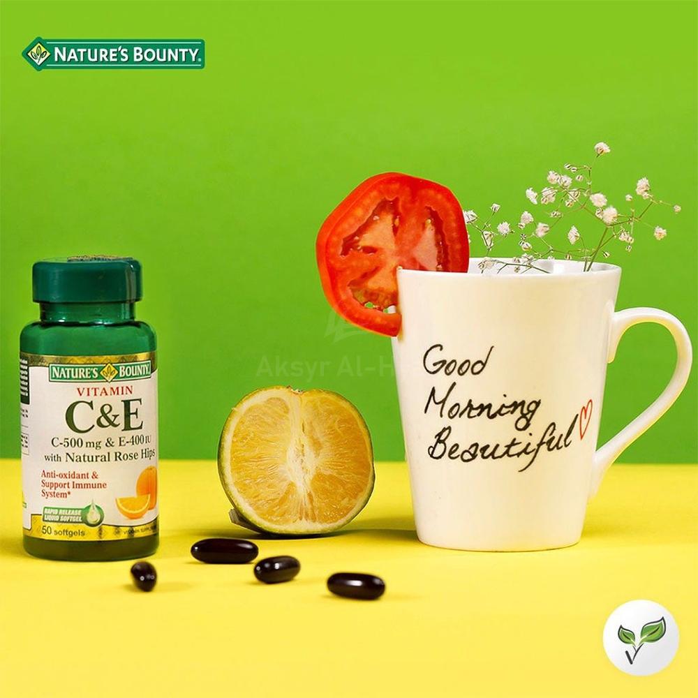 NAT.BOUNTY VITAMIN C & E CAPS 50'S 3