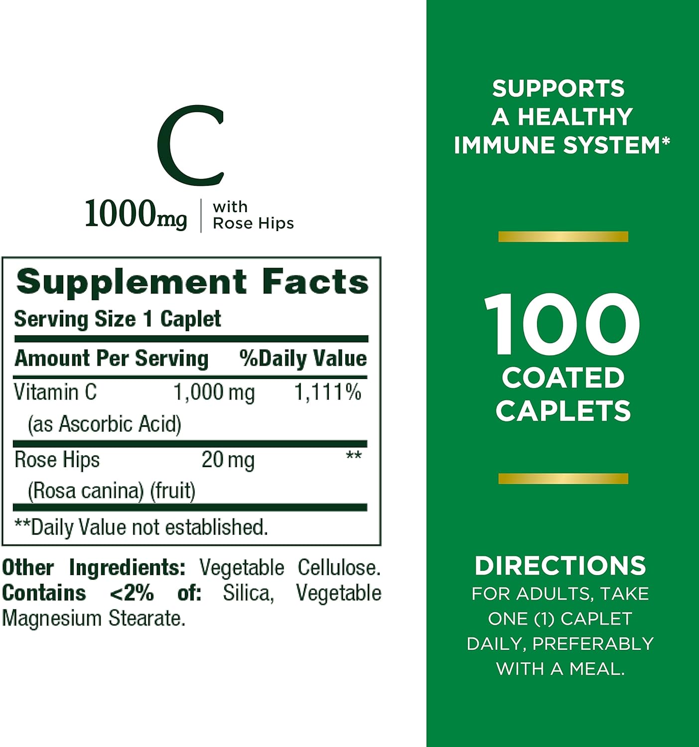 NAT.BOUNTY VIT C 1000MG  ROSE HIPS 100 1