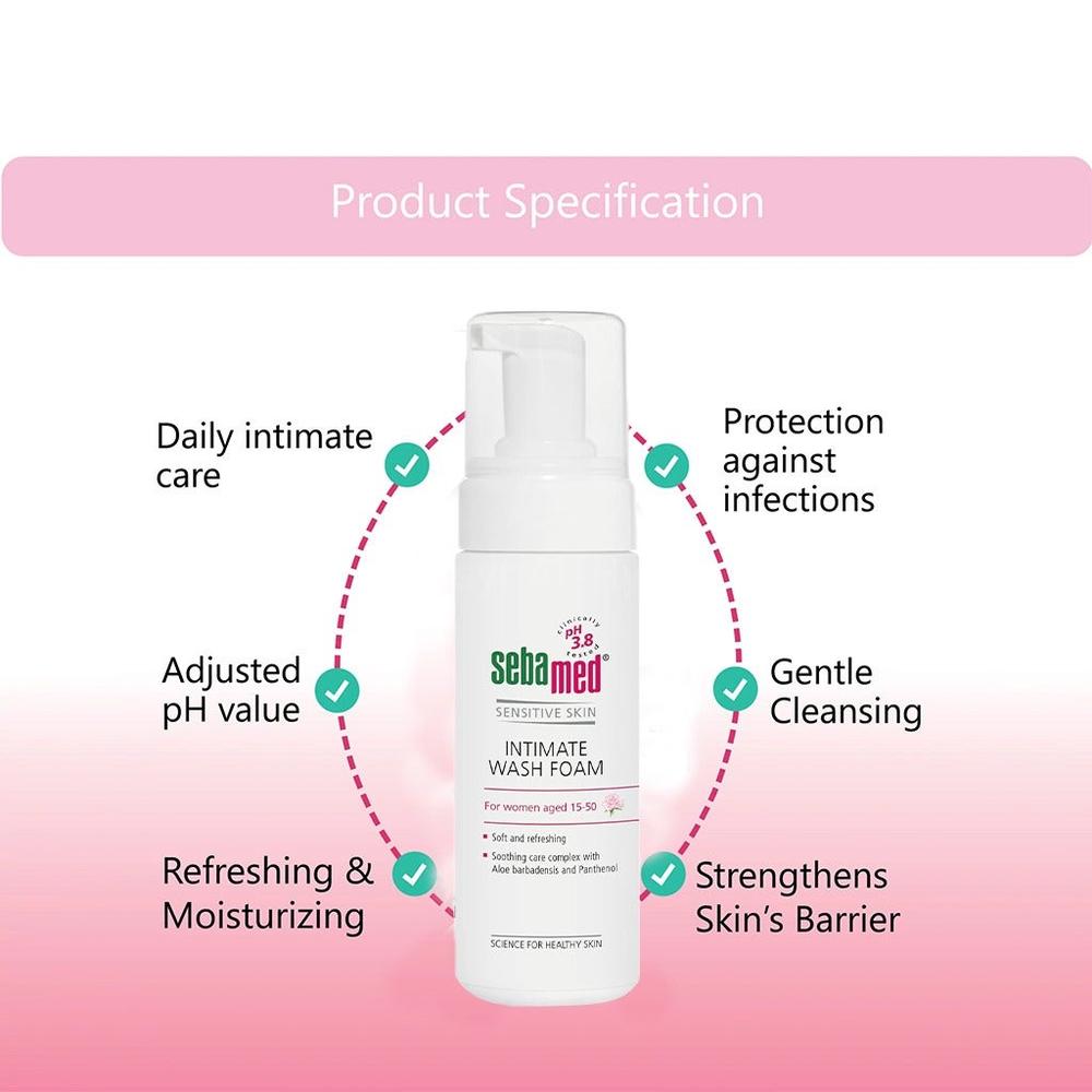 SM INTIMATE WASH FOAM 15 TO 50 AGE 150ML 3