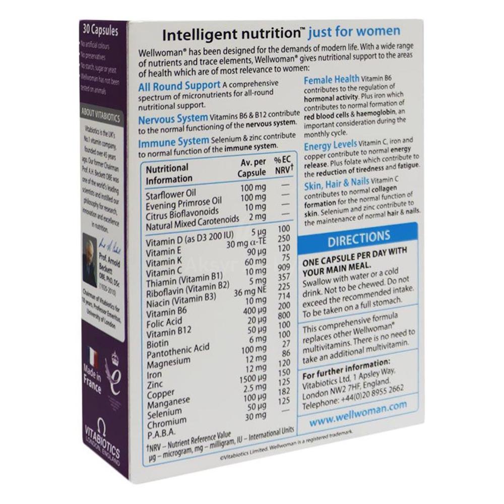 VITABIOTICS WELLWOMAN CAPS 30S 1