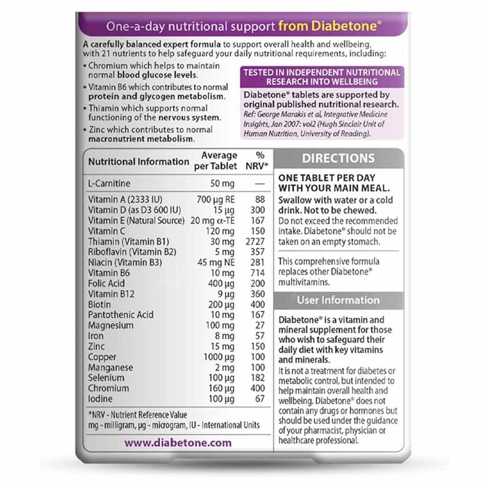 VITABIOTICS DIABETONE CAPSULES 30'S 4