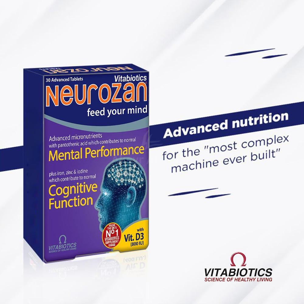 VITABIOTICS NEUROZAN ADV.TABLETS W/VIT.D3 800IU 30'S 2