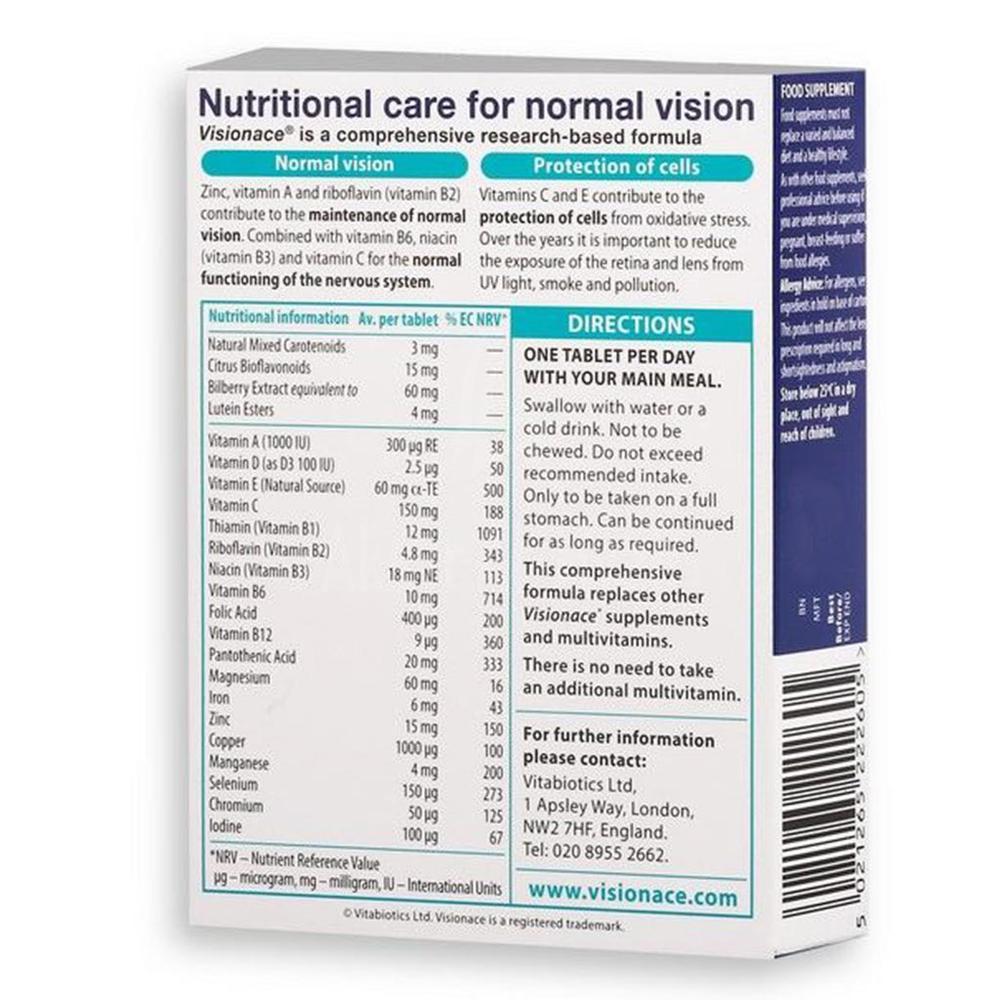 VITABIOTICS VISIONACE CAPSULE 30'S 3