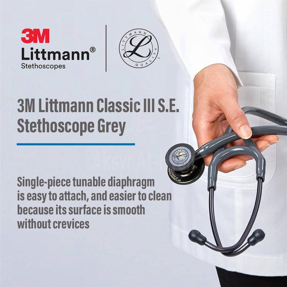LITTMAN CLASSIC III STETHESCOPE GREY(5621) 2