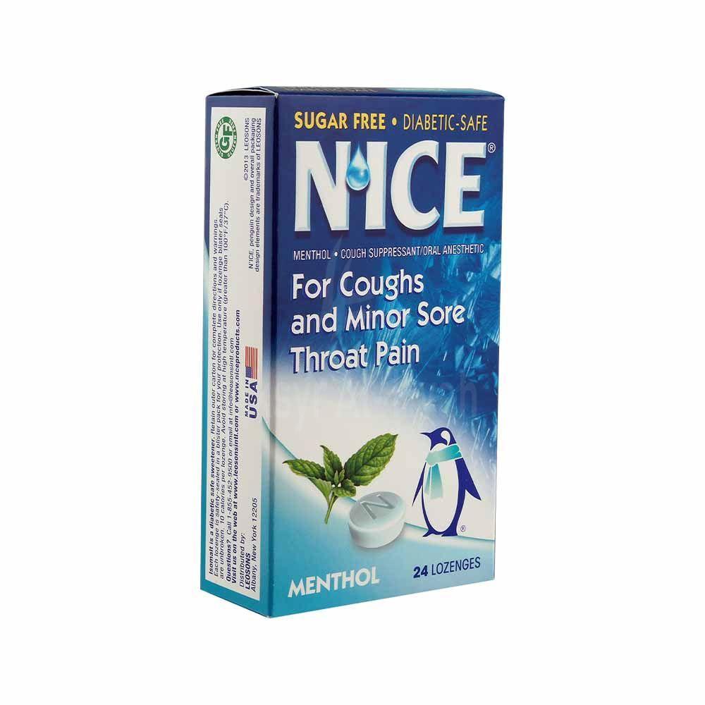 NICE MENTHOL LOZENGES 24'S #17285