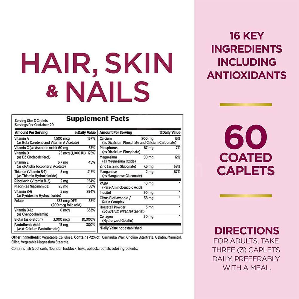 NAT.BOUNTY HAIR SKIN AND NAILS 60'S 1