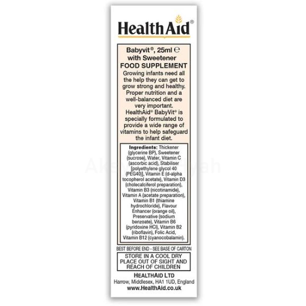 H/AID BABYVIT MULTIVIT DROPS 25ML