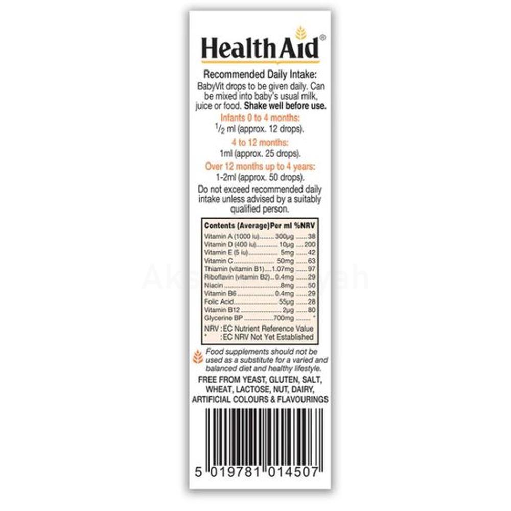 H/AID BABYVIT MULTIVIT DROPS 25ML