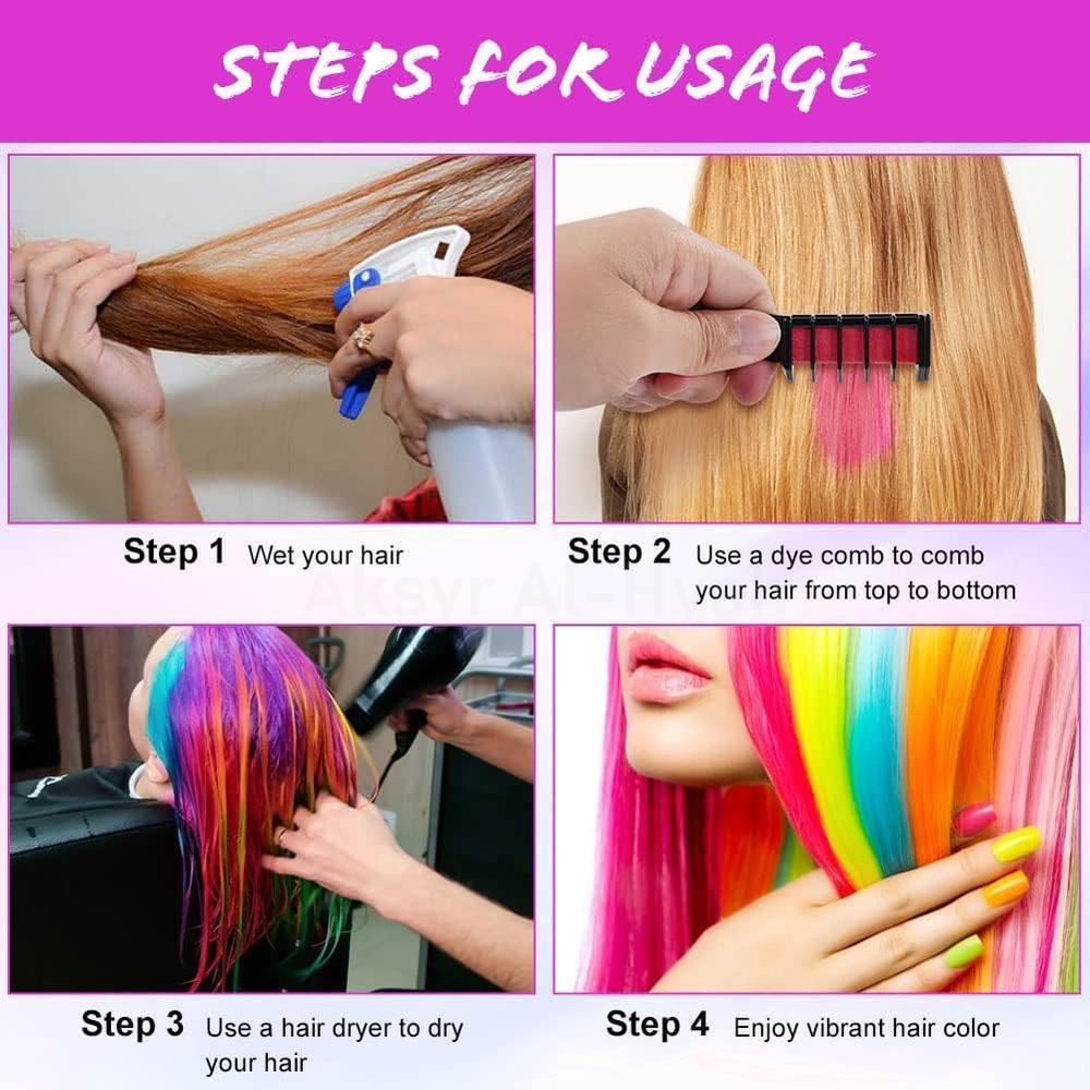 HUA BA INSTANT HAIR COLOR COMB 6'S