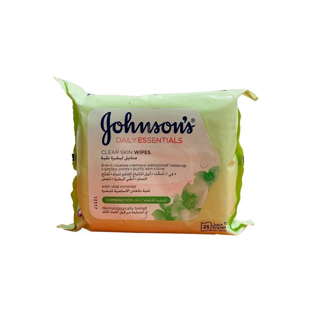 J/J D/E CLEAR SKIN OIL BALANCE WIPES 25'S(COMBI)
