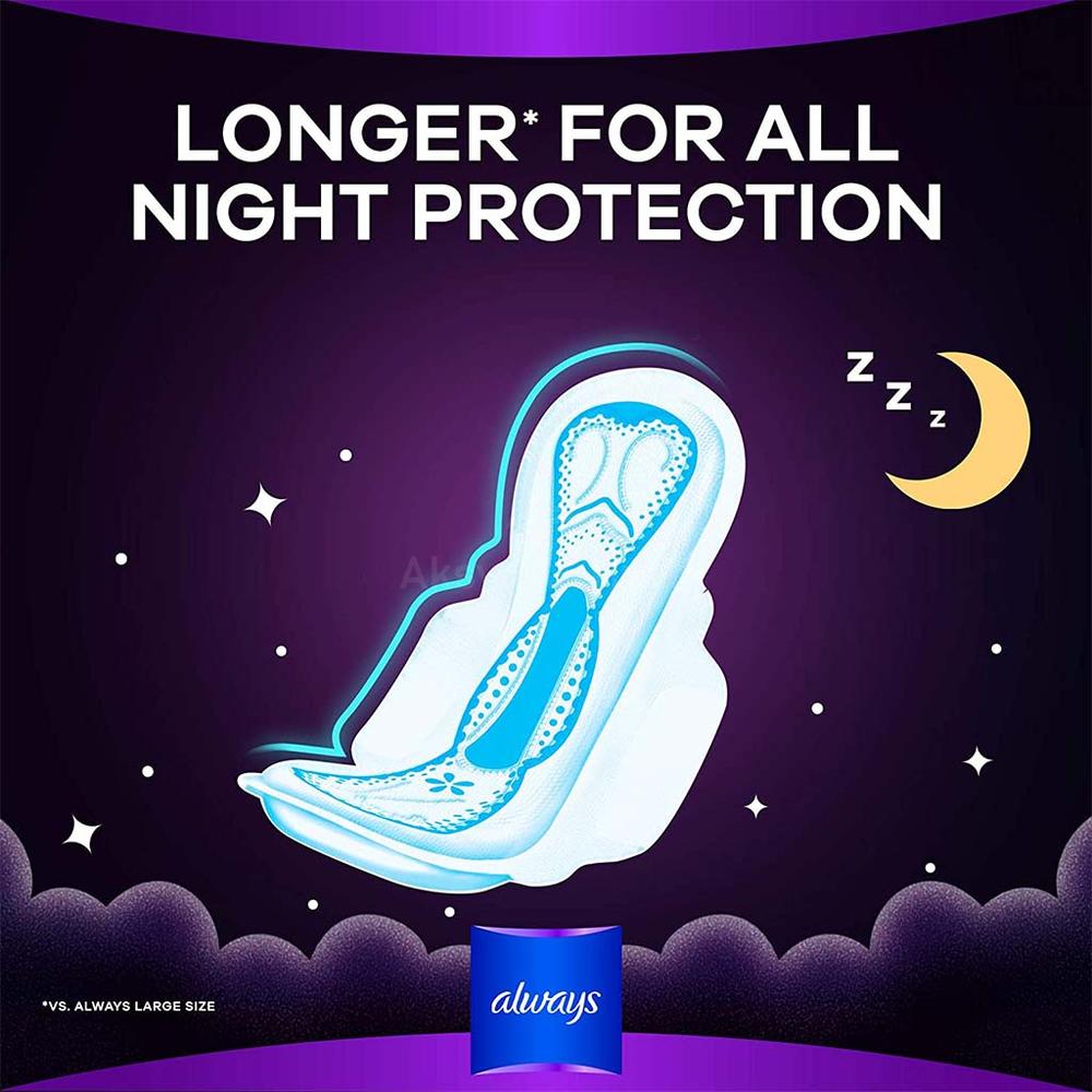 ALWAYS NIGHT MAXI THICK PAD W/WINGS 8'S(PG805) 5