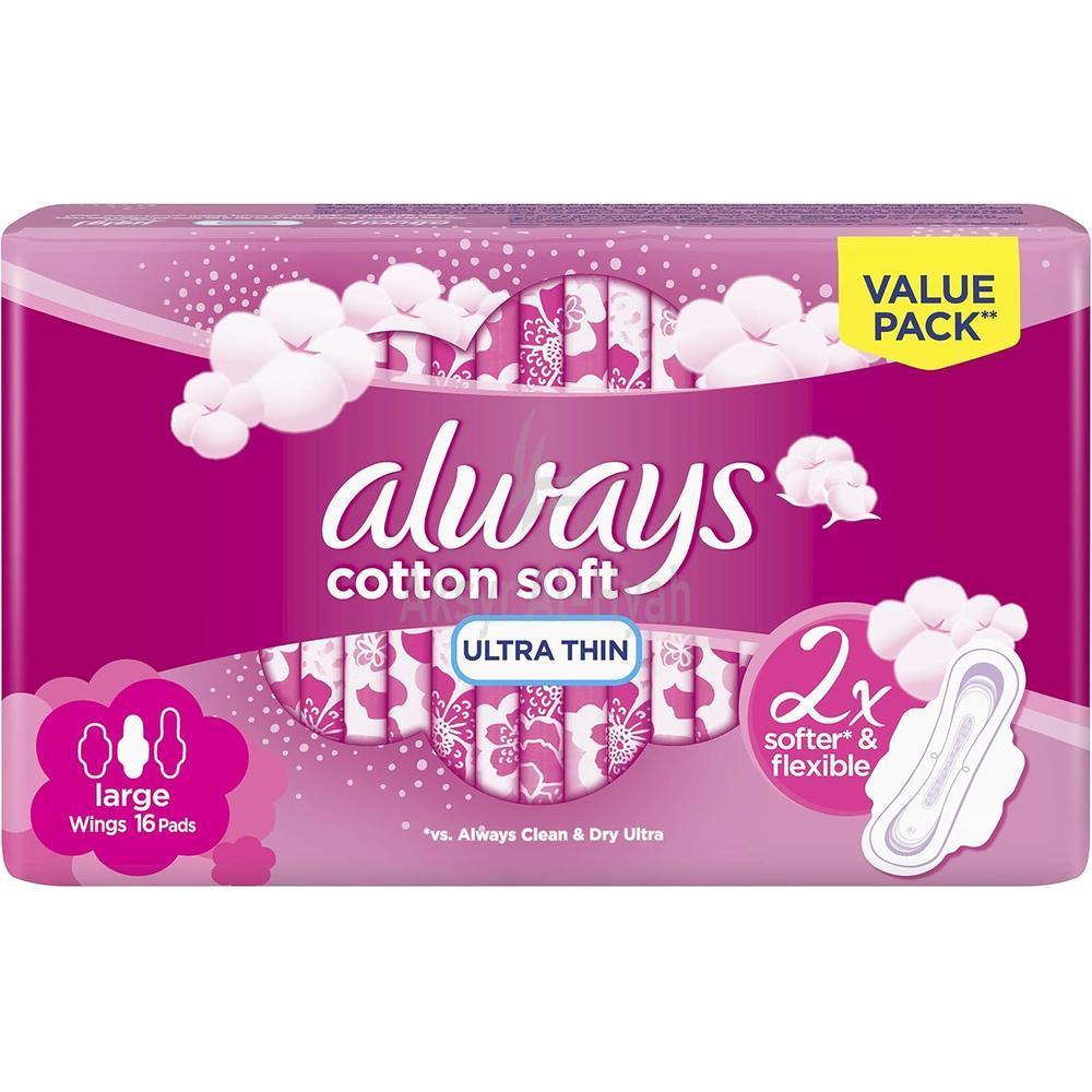 ALWAYS COTTONY SOFT(DUO)ULTRA THIN PAD16'S (PG749)