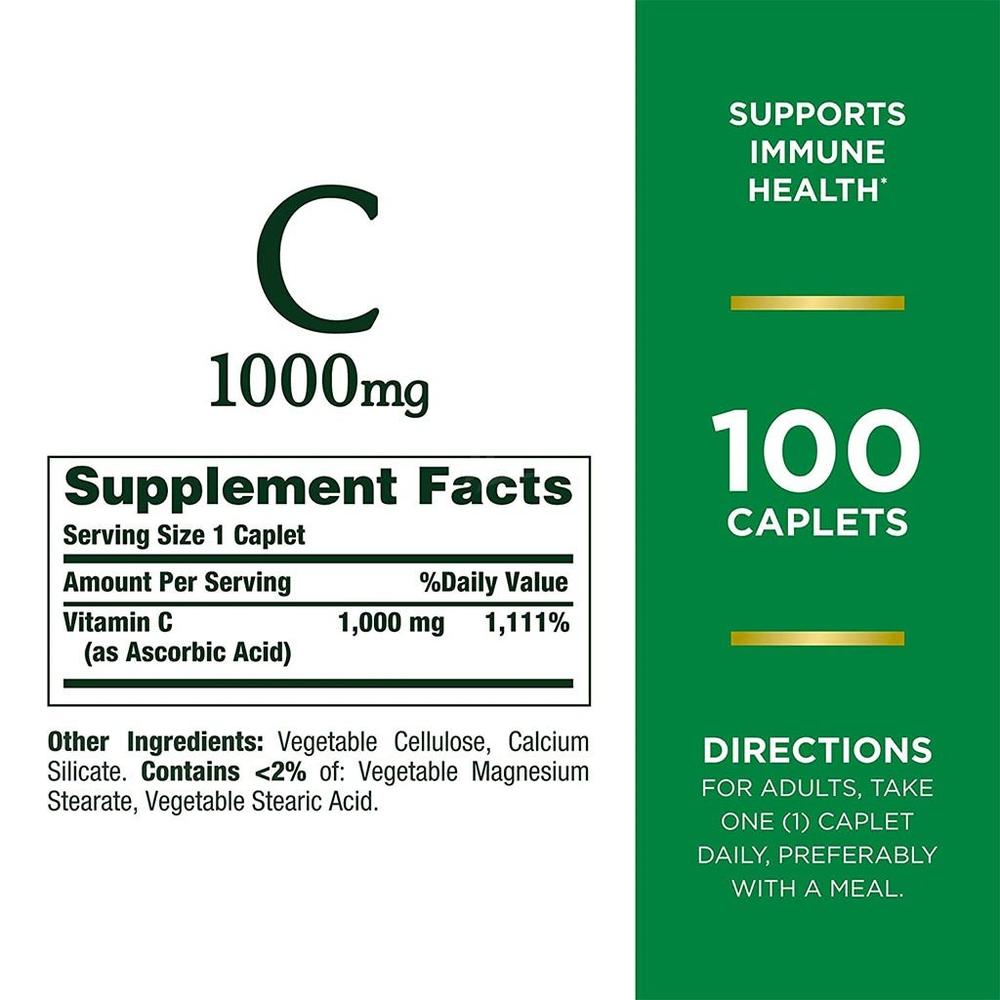 NAT.BOUNTY VIT.C 1000MG CAPLETS 100'S