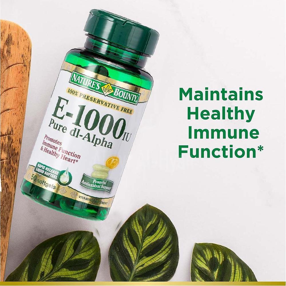 NAT.BOUNTY VIT.E1000IU +D & DL ALPHA 50'S