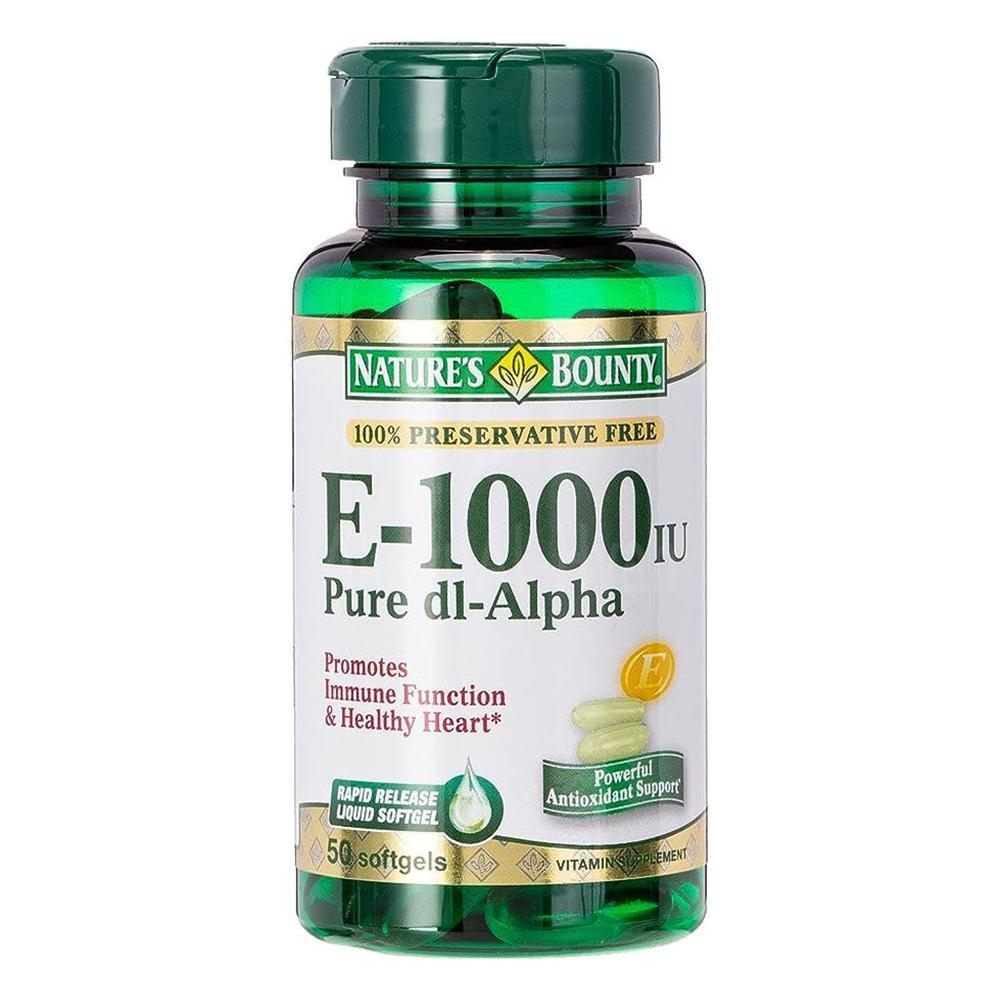 NAT.BOUNTY VIT.E1000IU +D & DL ALPHA 50'S