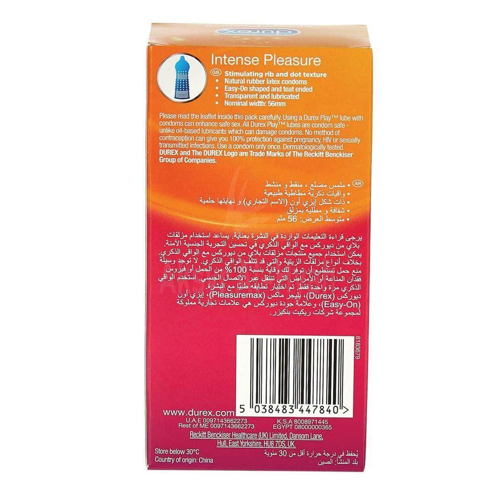 DUREX INTENSE PLEASURE CONDOMS 12'S #RH817 1