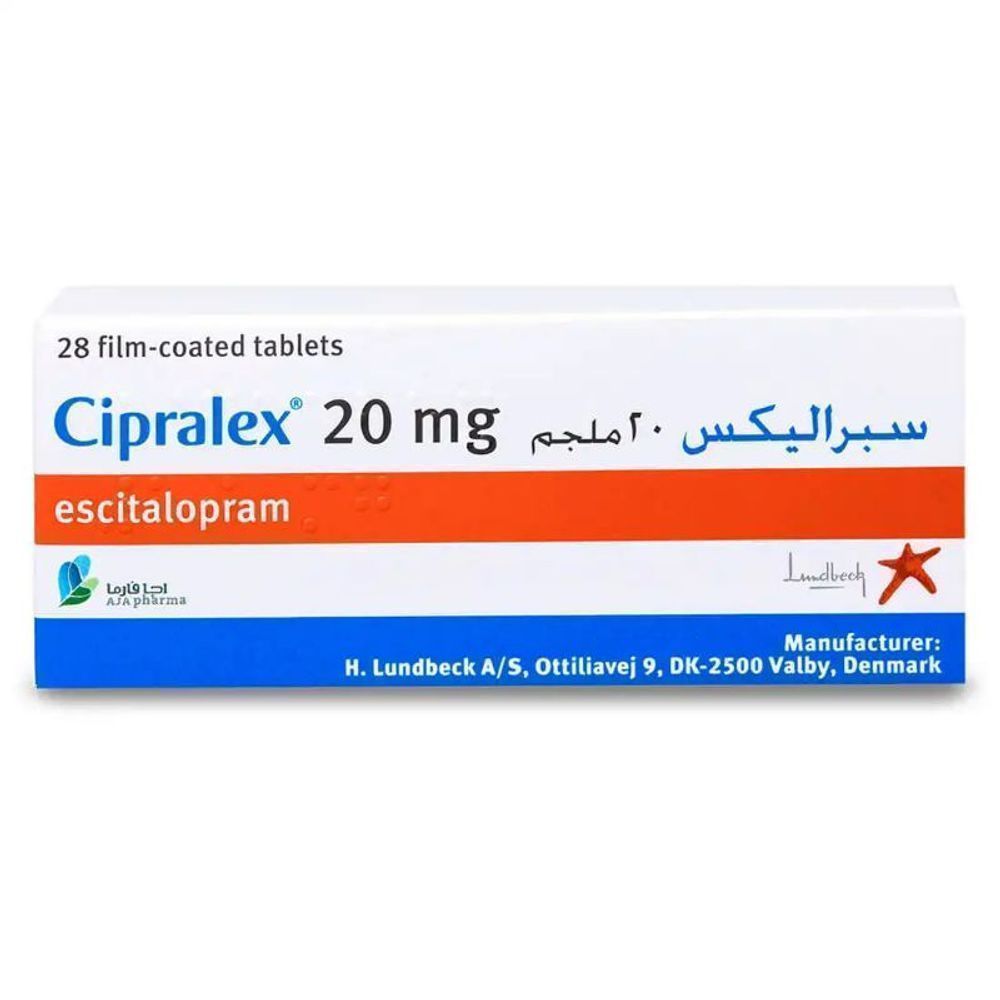 CIPRALEX 20MG TAB 28'S