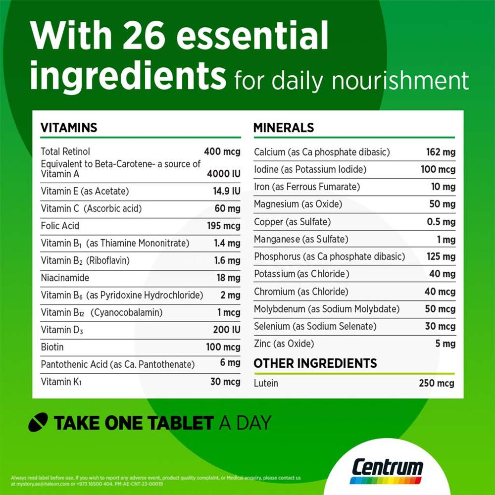 CENTRUM WITH LUTEIN 30'S 1