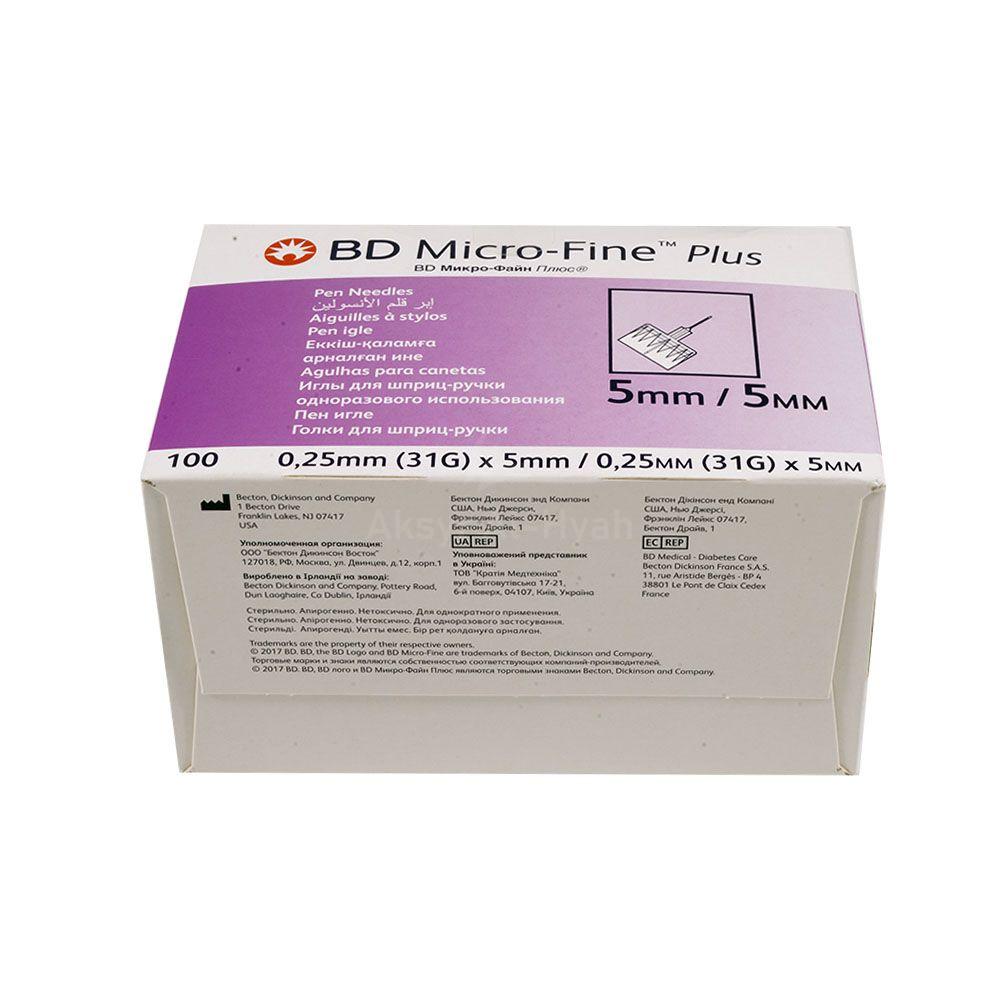 BD MICROFINE PLUS PEN NEEDLE 31G 5MM 1